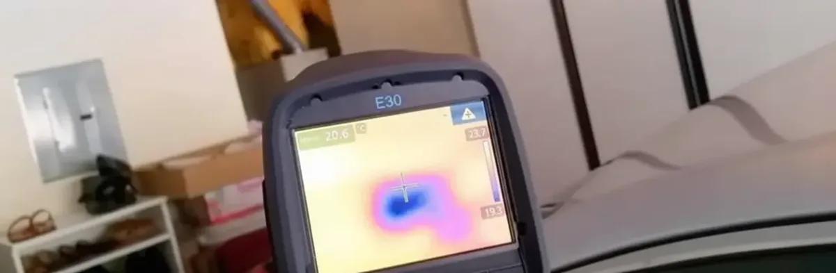 mold inspection using thermal imaging technology to detect moisture and hidden mold in a home in Charlotte, NC
