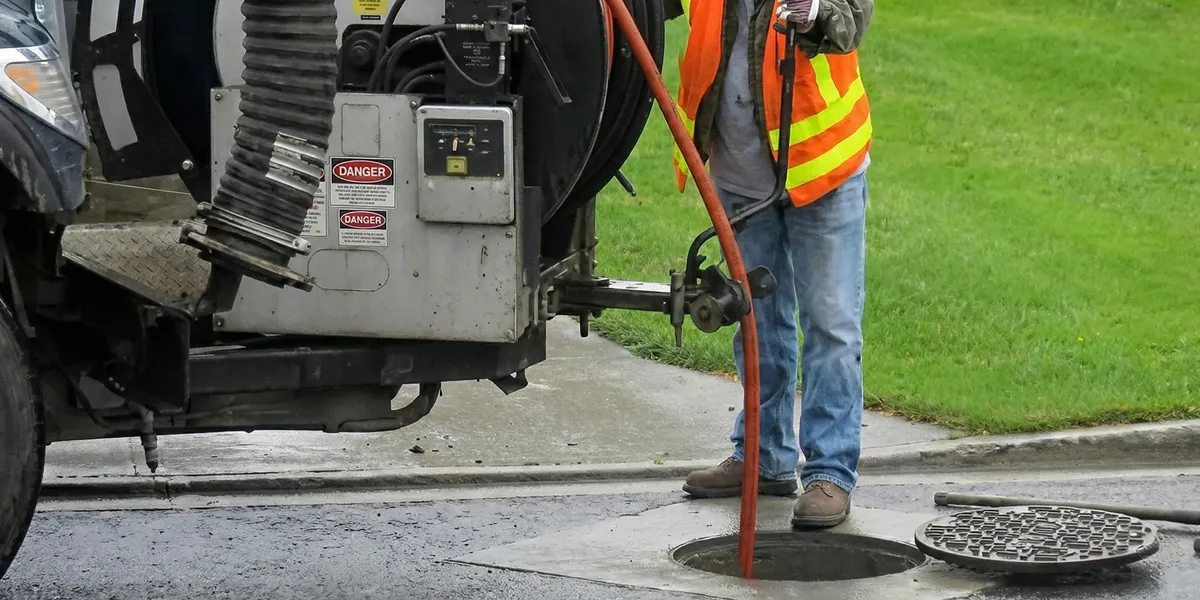 sewage clean up professionals using industrial equipment to remove contaminated wastewater in Charlotte, NC